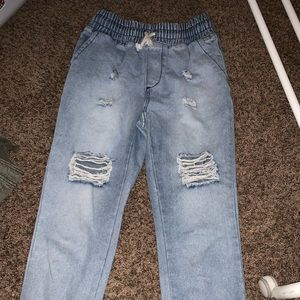 Denim joggers